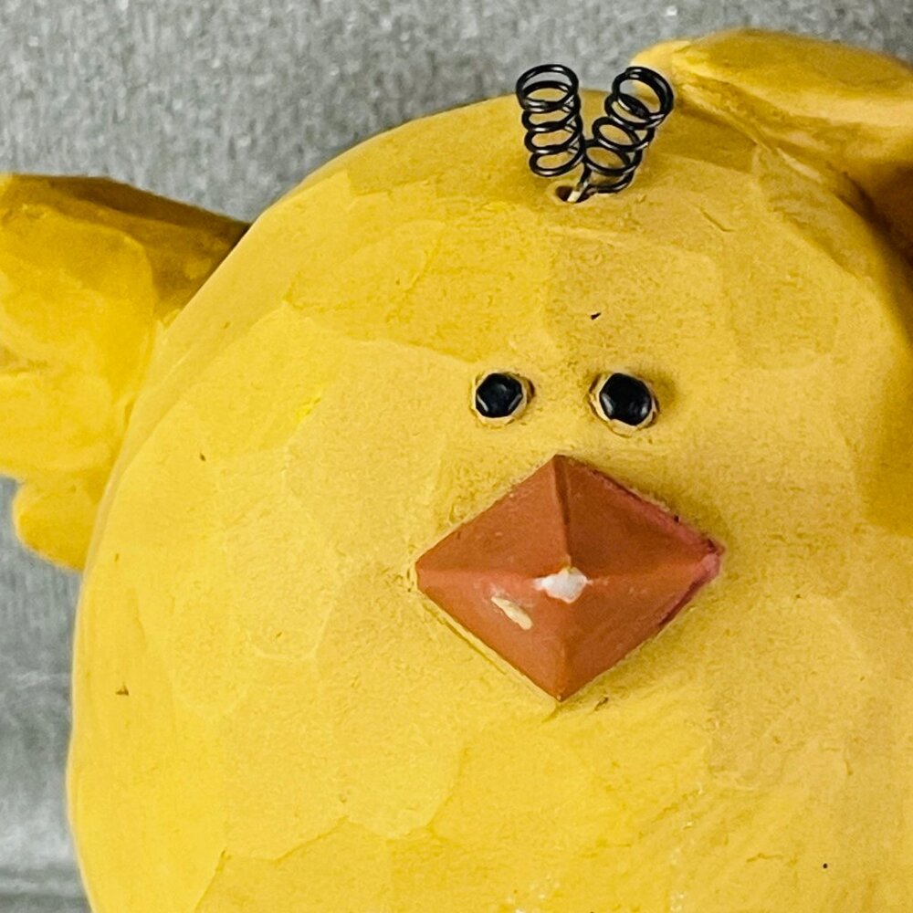 Vtg 2005 B Lloyd Spring Is In The Air Yellow Chicks Primitive Easter Figurine - Picture 5 of 7